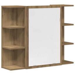 Berkfield Durable 3 Piece Bathroom Furniture Set Artisan Oak Engineered Wood - thumbnail 4