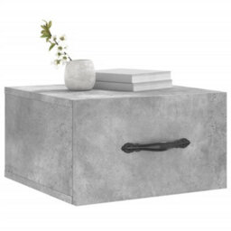 Berkfield Wall-Mounted Bedside Cabinet Concrete Grey 35X35X20 Cm - thumbnail 3