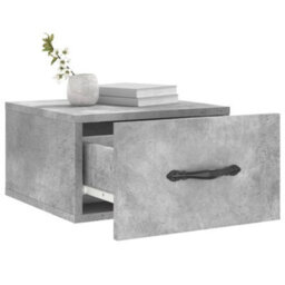 Berkfield Wall-Mounted Bedside Cabinet Concrete Grey 35X35X20 Cm - thumbnail 4