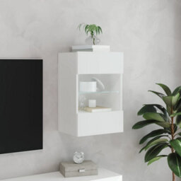 Vidaxl Tv Wall Cabinet With Led Lights White 40X30X60.5 Cm - thumbnail 5