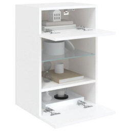 Vidaxl Tv Wall Cabinet With Led Lights White 40X30X60.5 Cm - thumbnail 7