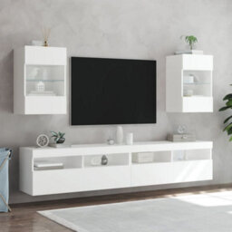 Vidaxl Tv Wall Cabinet With Led Lights White 40X30X60.5 Cm - thumbnail 6