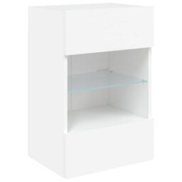 Vidaxl Tv Wall Cabinet With Led Lights White 40X30X60.5 Cm - thumbnail 3