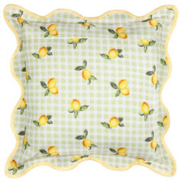 furn. Furn Fruits Lemons Gingham Check Outdoor Cushion Cover - thumbnail 2