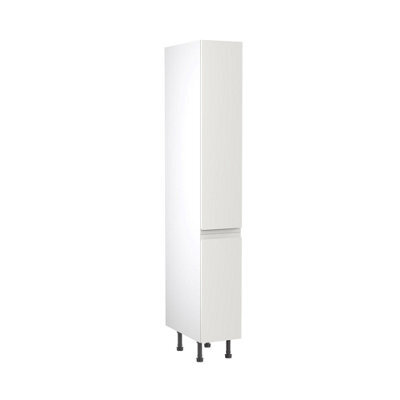 Kitchen Kit Larder Tall Unit With Pull Out Storage 300mm W/ J-Pull Cabinet Door - Super Gloss White - image 1