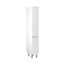 Kitchen Kit Larder Tall Unit With Pull Out Storage 300mm W/ J-Pull Cabinet Door - Super Gloss White - thumbnail 1