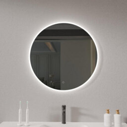 Plum&clay Soren Round Heated Anti-Fog Led Illuminated Bathroom Mirror (W)80Cm (H)80Cm