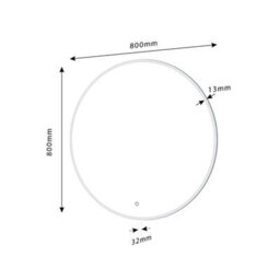 Plum&clay Soren Round Heated Anti-Fog Led Illuminated Bathroom Mirror (W)80Cm (H)80Cm - thumbnail 3