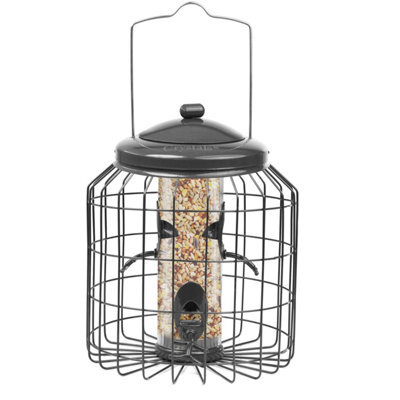 Crystals Squirrel Proof Hanging Bird Seed Feeder Heavy Duty Garden Wild Birds - image 1