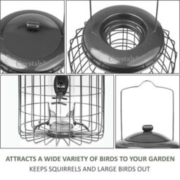 Crystals Squirrel Proof Hanging Bird Seed Feeder Heavy Duty Garden Wild Birds - thumbnail 4