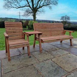 Churnet Valley Garden Furniture Ltd Valley 4 Seat Set 1Xc 1X3B Straight Tray - thumbnail 2