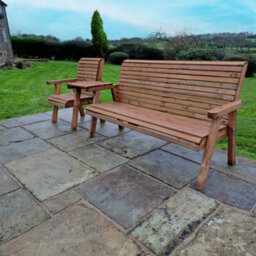 Churnet Valley Garden Furniture Ltd Valley 4 Seat Set 1Xc 1X3B Straight Tray - thumbnail 1
