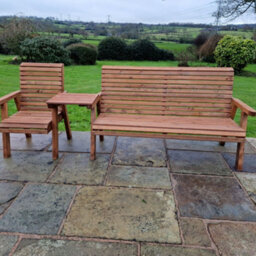 Churnet Valley Garden Furniture Ltd Valley 4 Seat Set 1Xc 1X3B Straight Tray - thumbnail 3
