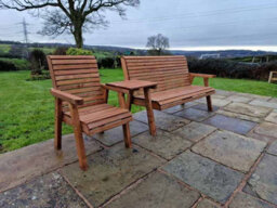 Churnet Valley Garden Furniture Ltd Valley 4 Seat Set 1Xc 1X3B Straight Tray - thumbnail 5