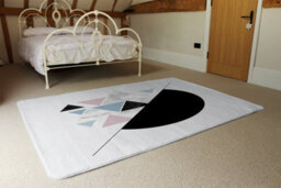 Benjamin Tate Design Triangles & Semi Circle Pattern Special Soft Home Rug - thumbnail 3