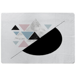 Benjamin Tate Design Triangles & Semi Circle Pattern Special Soft Home Rug - thumbnail 1