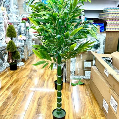 Biznest Artificial Plant Cedar Ball Topiary Tree With Pot Faux Round Shrub Bush Decoration Greenery Plant 5522 140Cm)
