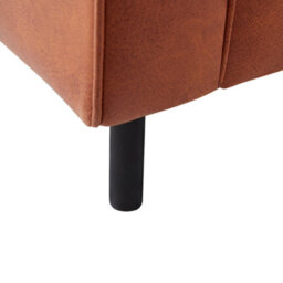 Beliani Armchair Savalen Faux Leather Golden Brown - thumbnail 8