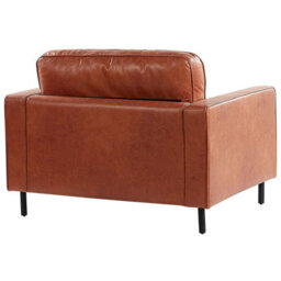 Beliani Armchair Savalen Faux Leather Golden Brown - thumbnail 5