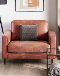 Beliani Armchair Savalen Faux Leather Golden Brown - thumbnail 2