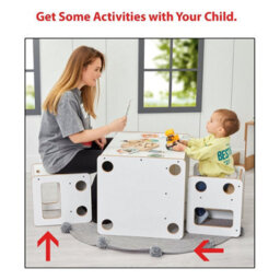 Jerenss Goldfinch Activity Table & Chair Set For Kids Toddlers, 2-Piece Kids Table And Chair Set For Nursery, Playroom, Classroom - thumbnail 6