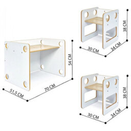 Jerenss Goldfinch Activity Table & Chair Set For Kids Toddlers, 2-Piece Kids Table And Chair Set For Nursery, Playroom, Classroom - thumbnail 7