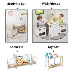 Jerenss Goldfinch Activity Table & Chair Set For Kids Toddlers, 2-Piece Kids Table And Chair Set For Nursery, Playroom, Classroom - thumbnail 9
