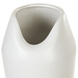 Wyld And Coco Glam Design Decorative Table Vase White Matt Stoneware 33Cm - thumbnail 6