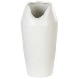 Wyld And Coco Glam Design Decorative Table Vase White Matt Stoneware 33Cm - thumbnail 5