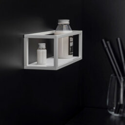 Cosmic Shelf With Towel Rail, White Matt, Wall-Mounted, 35 Cm. Collection The Grid - thumbnail 2
