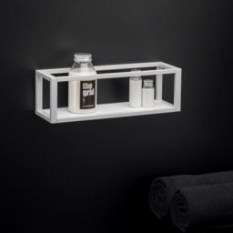 Cosmic Shelf With Towel Rail, White Matt, Wall-Mounted, 35 Cm. Collection The Grid - thumbnail 3