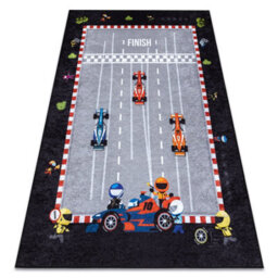 RugsX Junior 52108.801 Washing Carpet Race, Formula 1 For Children Anti-Slip - Grey 200X290 Cm - thumbnail 4