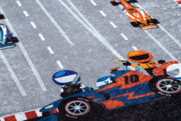 RugsX Junior 52108.801 Washing Carpet Race, Formula 1 For Children Anti-Slip - Grey 200X290 Cm - thumbnail 5