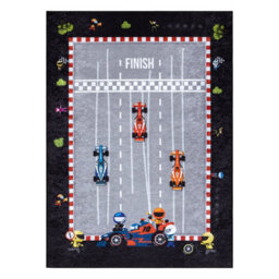 RugsX Junior 52108.801 Washing Carpet Race, Formula 1 For Children Anti-Slip - Grey 200X290 Cm - thumbnail 2