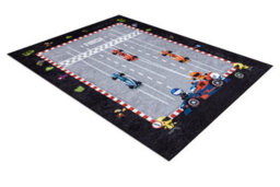 RugsX Junior 52108.801 Washing Carpet Race, Formula 1 For Children Anti-Slip - Grey 200X290 Cm - thumbnail 3