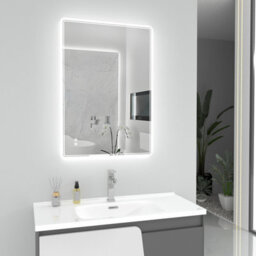T&k Bathroom Led Mirror 100X70Cm,with Anti-Fog,3-Colours Dimmable,touch Control&memory Function,horizontal/vertical Installation - thumbnail 1