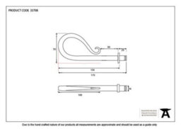 From The Anvil Pewter Shepherd's Crook Curtain Finial (Pair) - thumbnail 2