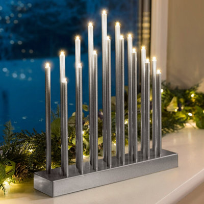 Christow Christmas Silver Candle Bridge Light - image 1