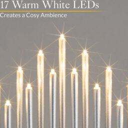 Christow Christmas Silver Candle Bridge Light - thumbnail 4