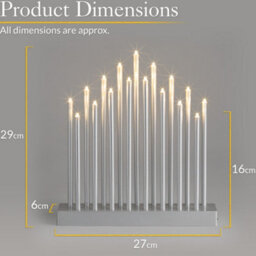Christow Christmas Silver Candle Bridge Light - thumbnail 7