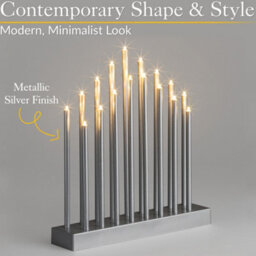 Christow Christmas Silver Candle Bridge Light - thumbnail 3
