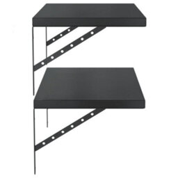 Berkfield Wall Shelves 2 Pcs 75X40 Cm Black Stainless Steel - thumbnail 6