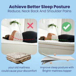 Brightr Sleep Brightr Aurora 2 In 1 Medium Firm Mattress Topper Single - thumbnail 5