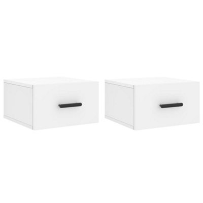 Berkfield Durable Wall-Mounted Bedside Cabinets 2 Pcs White 35X35X20 Cm - image 1