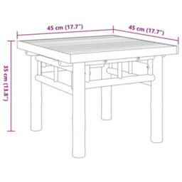 Berkfield Coffee Table 45X45X35 Cm Bamboo - thumbnail 8