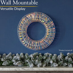 Christow Christmas Warm White Iridescent Led Wreath - thumbnail 5