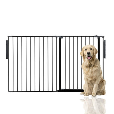 Bettacare Premium Extra Tall Multi Panel Flexible Dog Barrier, Up To 154Cm Wide, Black, 105Cm Tall - image 1