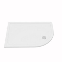 Royal Bathrooms 1200 X 800mm Right Handed Offset Quadrant Stone Shower Enclosure Tray Gloss White 30mm Slimline - thumbnail 5