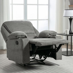 More4Homes Sydney 1 Seater Fabric Manual Recliner Chair (Grey) - thumbnail 9