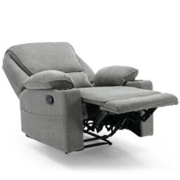More4Homes Sydney 1 Seater Fabric Manual Recliner Chair (Grey) - thumbnail 3